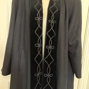 Vintage Black Women's Pea Coat